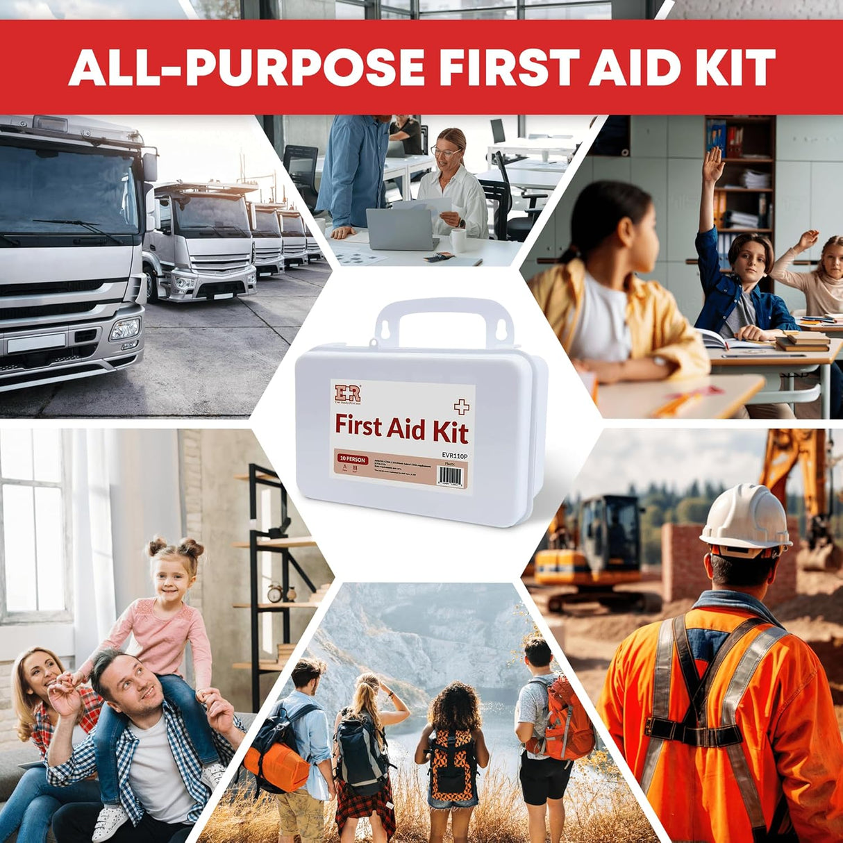 10 Person First Aid Kit – Type III, ANSI A, OSHA Compliant