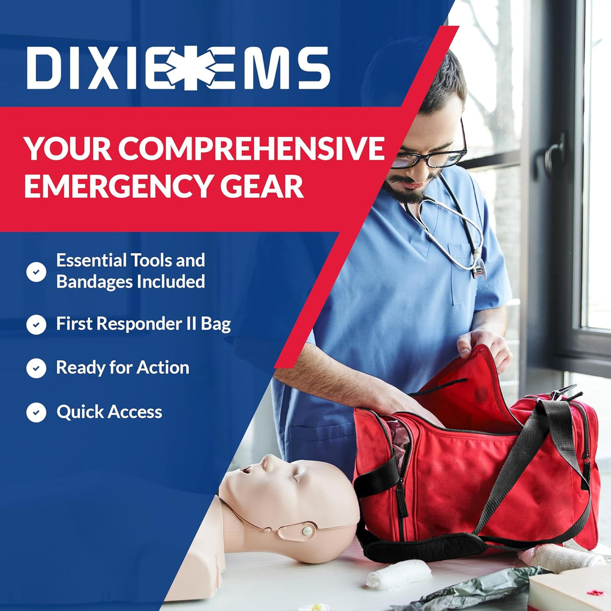 Fully Stocked First Responder Trauma Kit