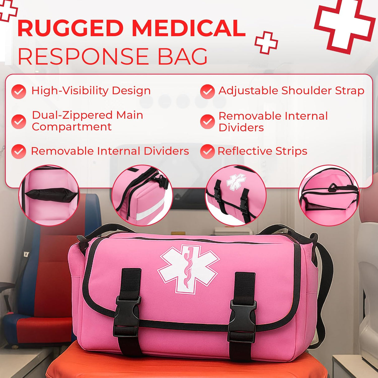 Deluxe EMT Trauma Kit - Fully Stocked First Responder Bag
