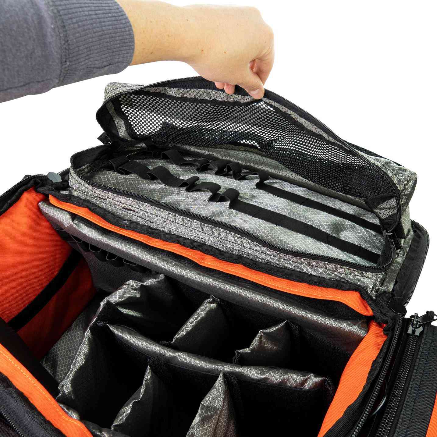 LINE2design First Aid Deluxe EMS Elite Medical Trauma Bag EMT Paramedic with Shoulder Straps & Reflective Trim
