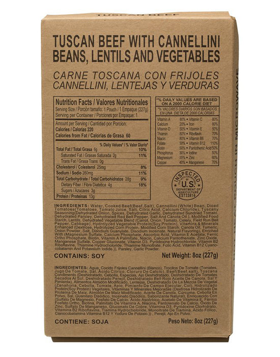 MRE Meals – without Heaters