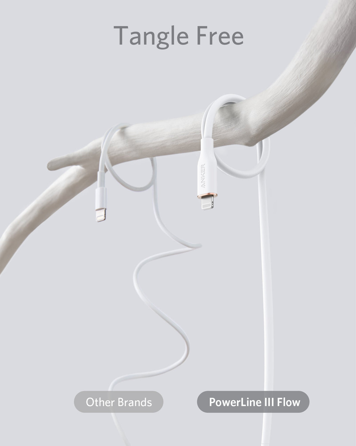 Anker <b>641</b> USB-C to Lightning Cable (Flow, 3 ft Silicone)