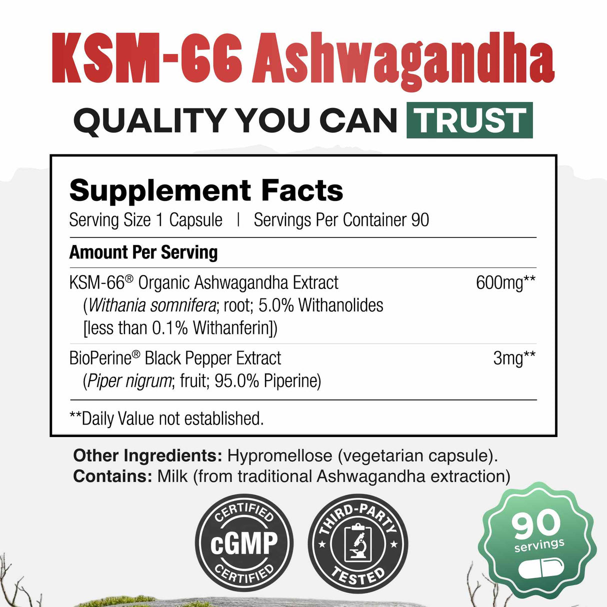 Daily Nutra KSM-66 Ashwagandha 600mg Capsules – Stress Relief & Relaxation