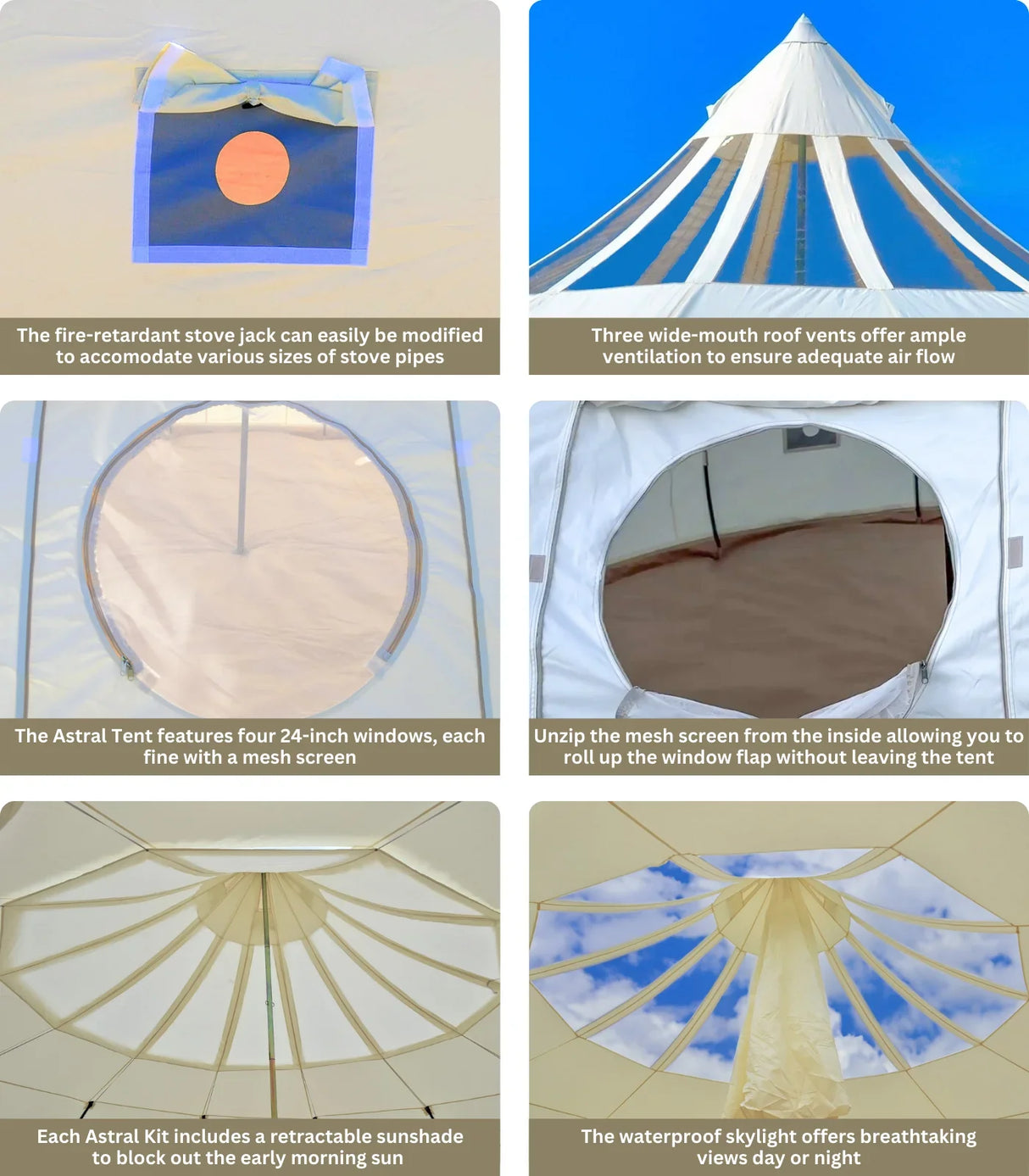 Astral Glamping Tent | 3 Sizes | 13, 16, 20-Foot