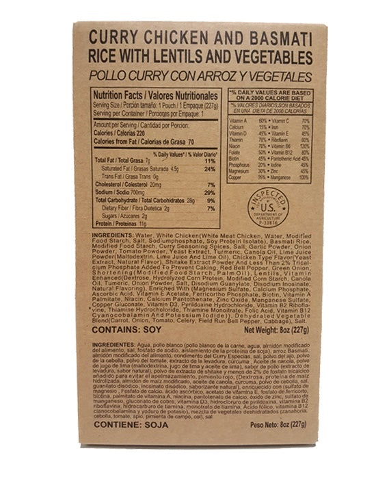 Case of 12 Single Complete MRE Meals – Standard Variety without Heaters