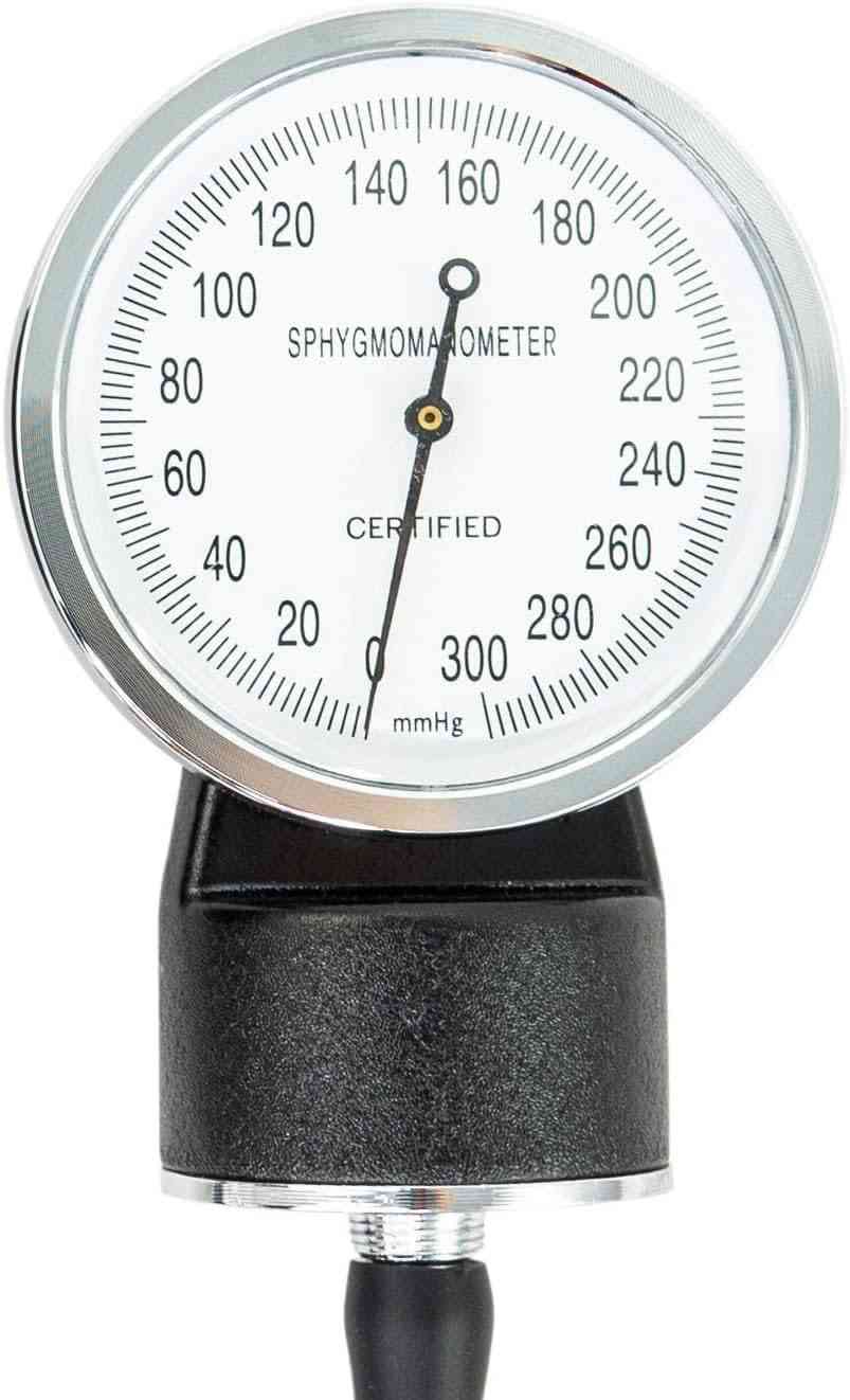 LINE2design Blood Pressure Cuff - Deluxe Aneroid Sphygmomanometer with Cuff and Carrying Case Trauma Kits Adult-Black