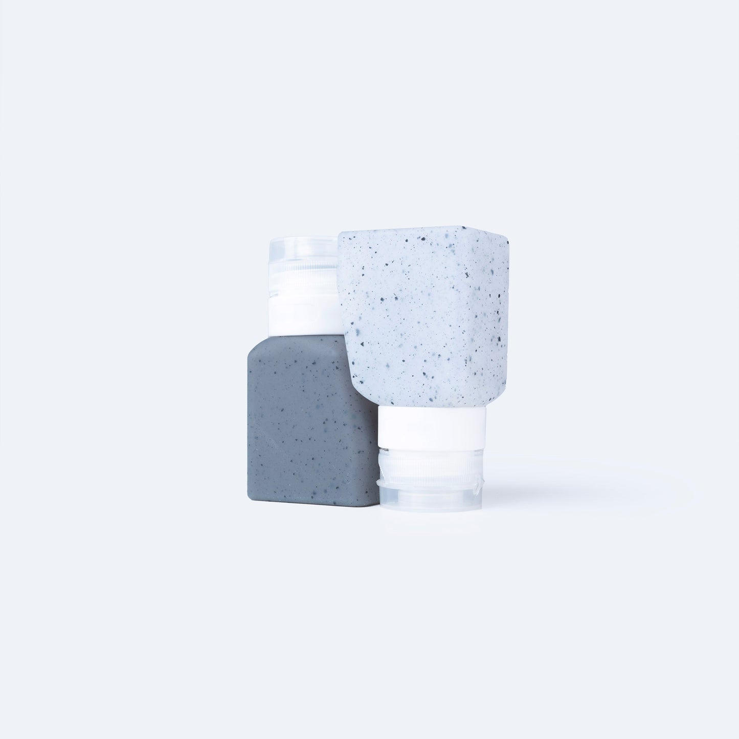 Travel Bottles For Liquids 3oz (89 ml) (Two Pack) | Clear & Gray