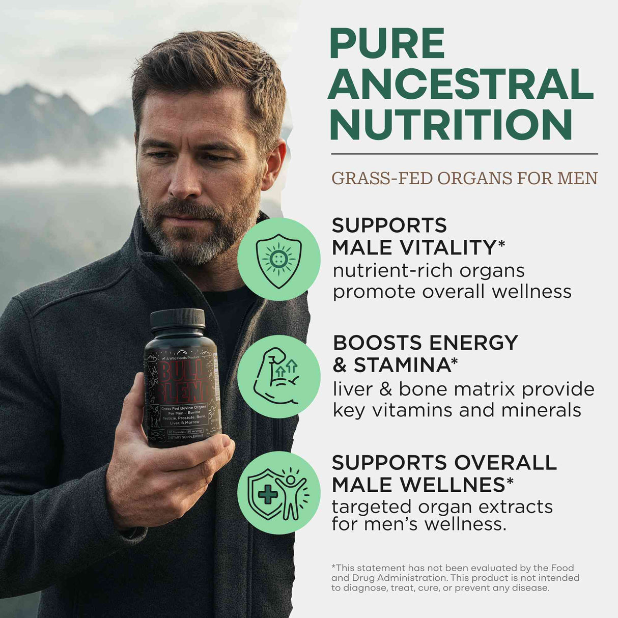 Bull Blend, 30 servings – Natural Male Hormone & Energy Support