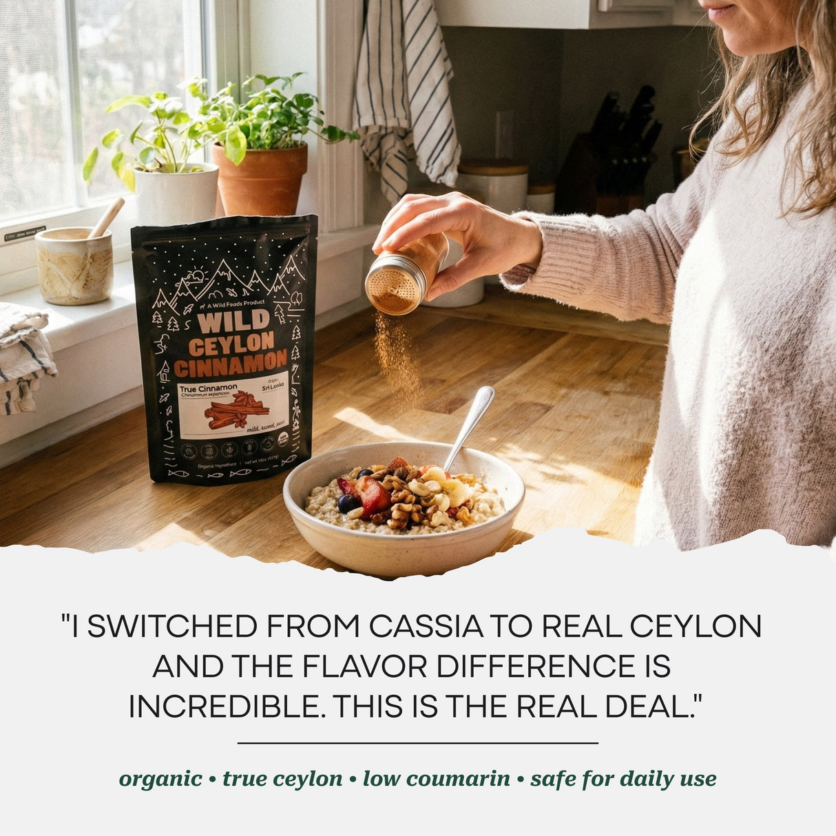 Ceylon Cinnamon Powder Organic, 64 servings - USDA Organic Cinnamon from Sri Lanka