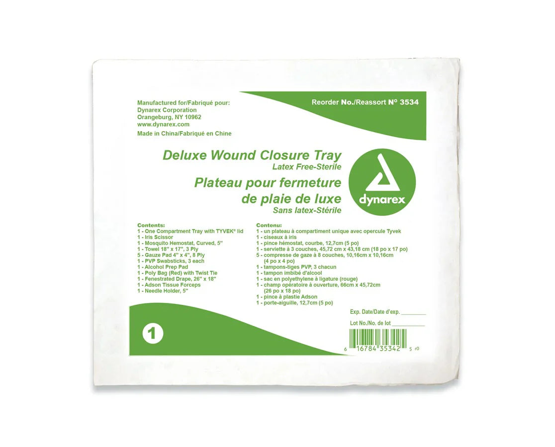 Dynarex Deluxe Wound Closure Trays (20 Count)