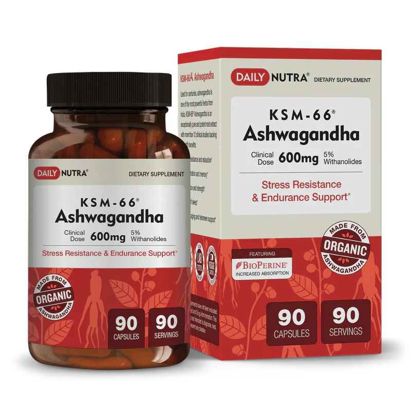 Daily Nutra KSM-66 Ashwagandha 600mg Capsules – Stress Relief & Relaxation