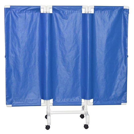 MJM International 7003-2TW Portable privacy screen, 3-panel: panel size: 21.25" W x 51" H w/ 2" Twin nylon casters