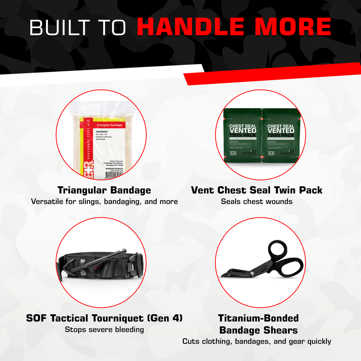 Premium IFAK Trauma Kit – Trauma Pak, Chest Seal & Tourniquet