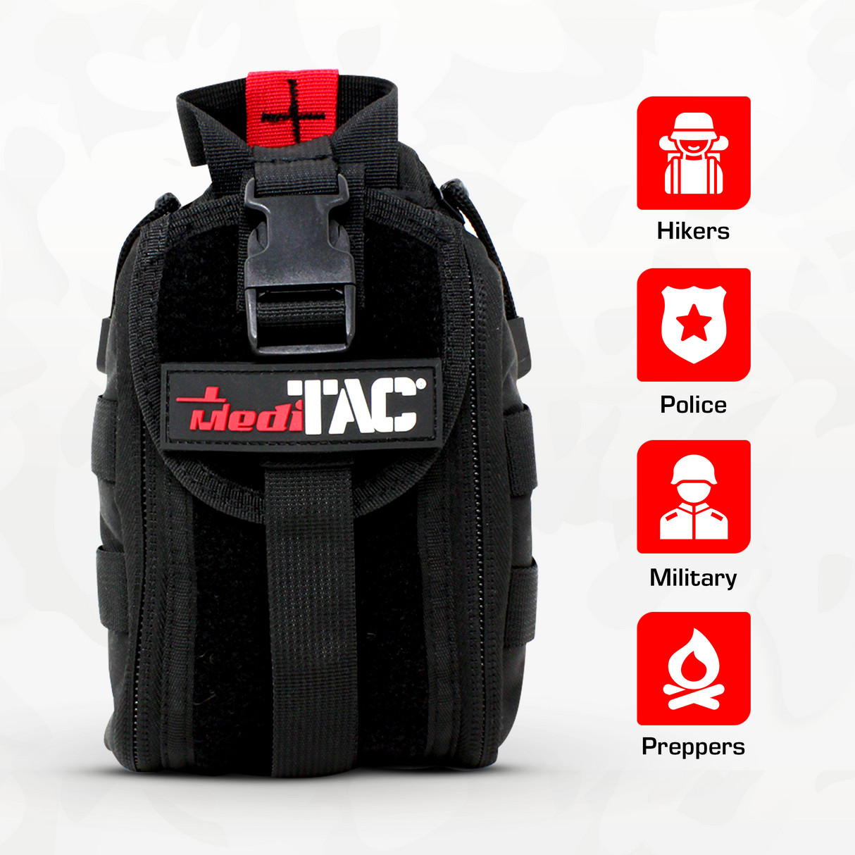 Premium Tactical IFAK Kit w Rip-Away Velcro, SOF Tourniquet & CELOX