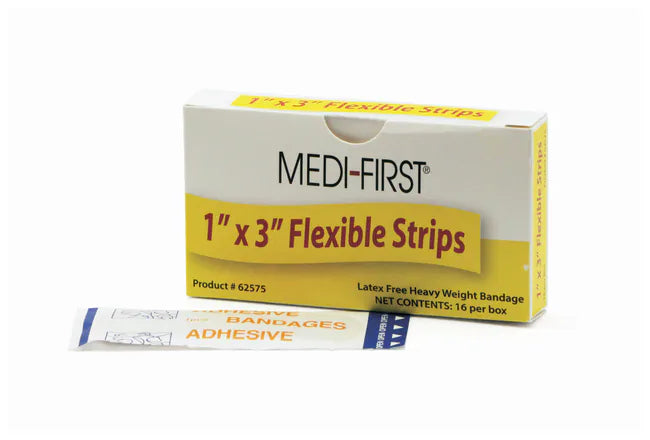 1" x 3" Woven Strip Bandages Unitized