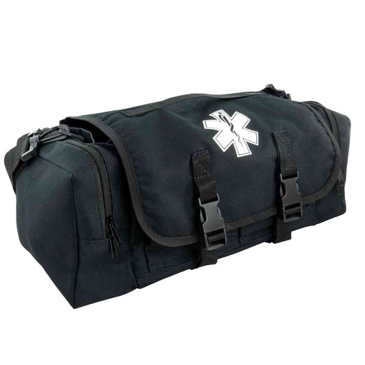LINE2design First Aid Responder Emergency Star of Life Logo Medical EMS Bag with Zippered Pockets & Shoulder Straps