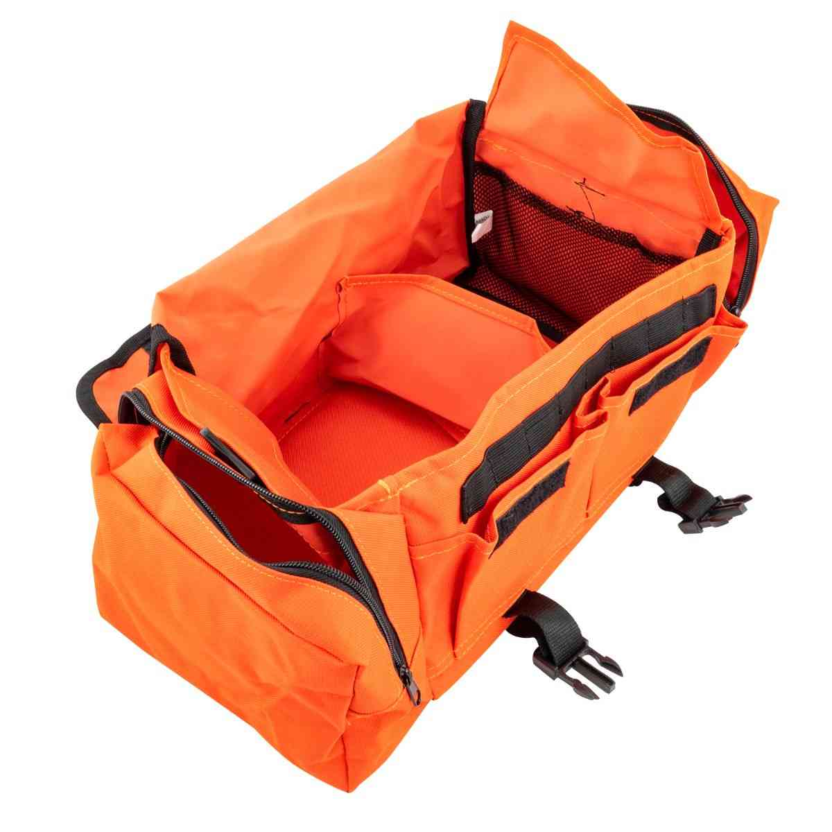 LINE2design First Aid Responder Emergency Star of Life Logo Medical EMS Bag with Zippered Pockets & Shoulder Straps