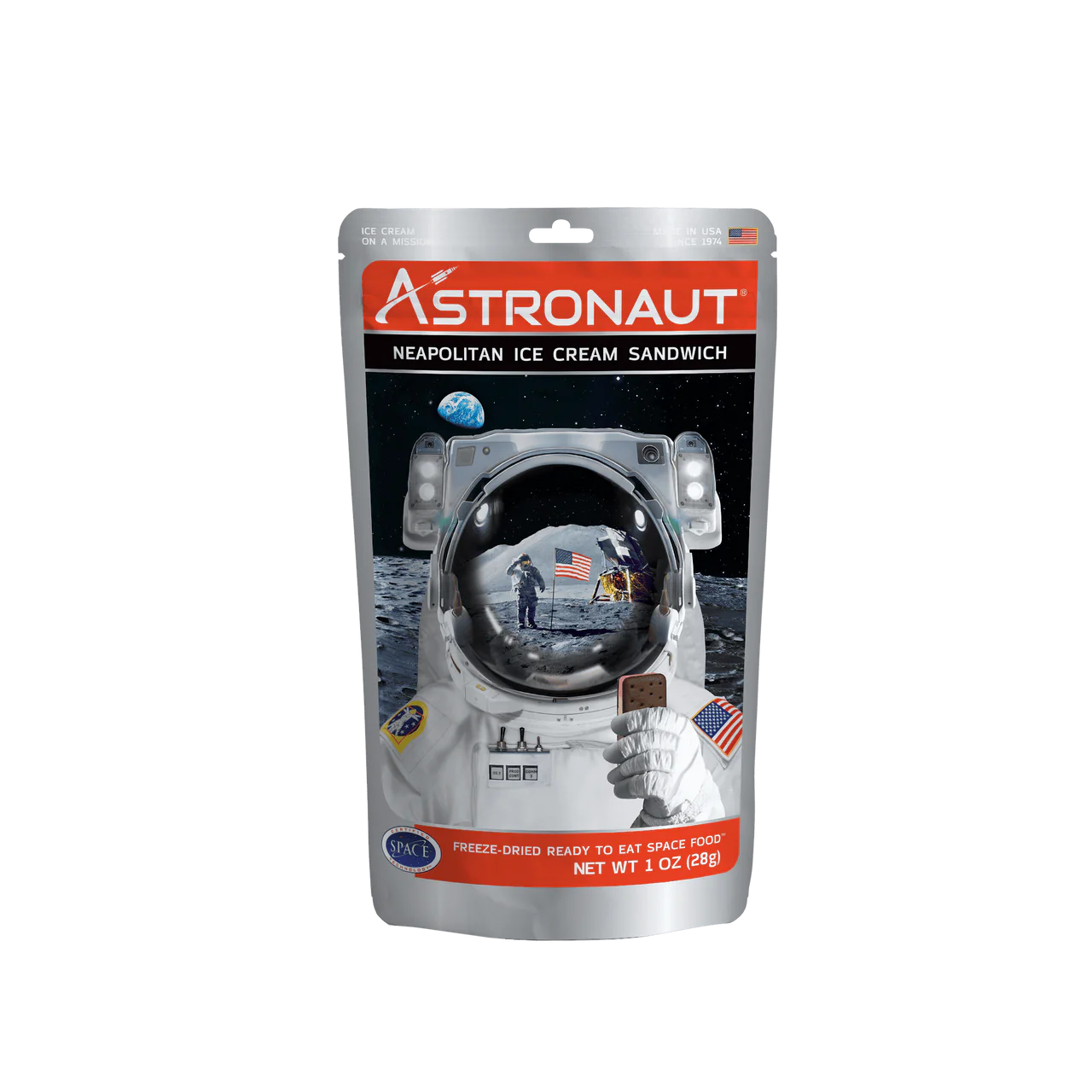 Astronaut Neapolitan Ice Cream Sandwich, Freeze Dried