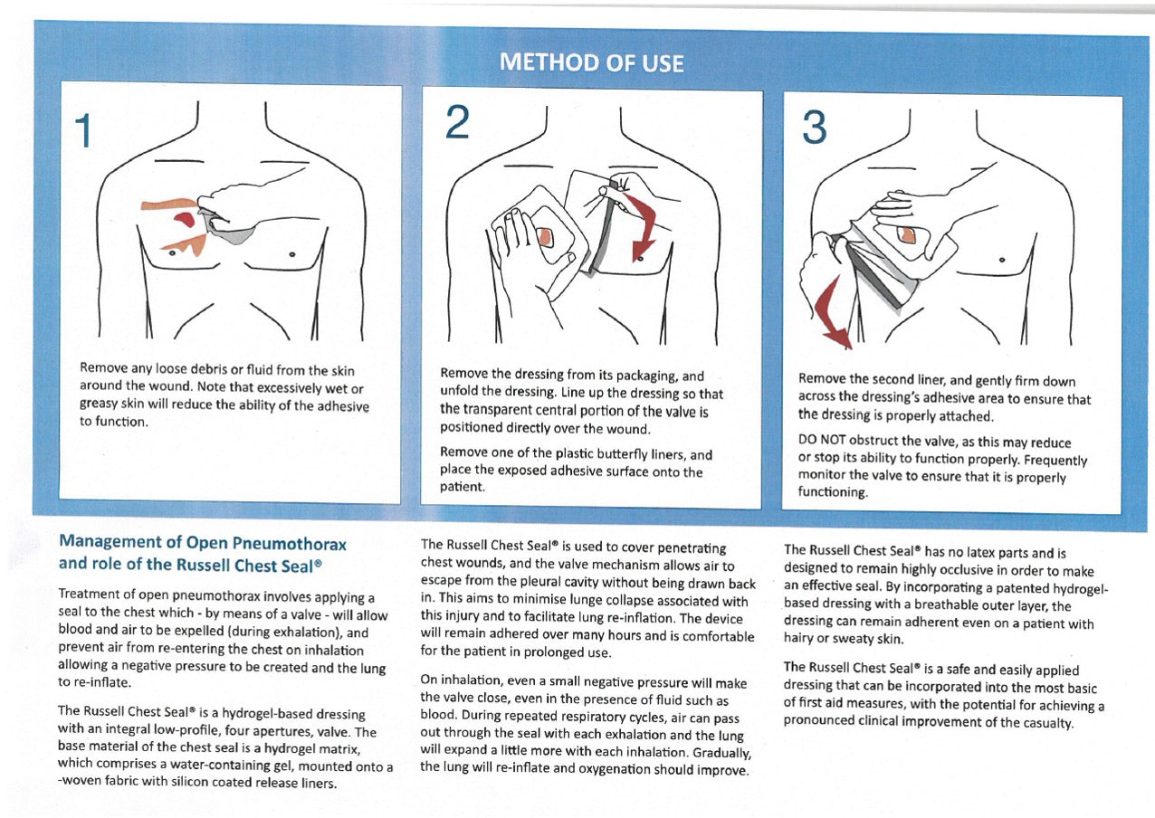 Russell Chest Seal (RCS) (Pack of 10)