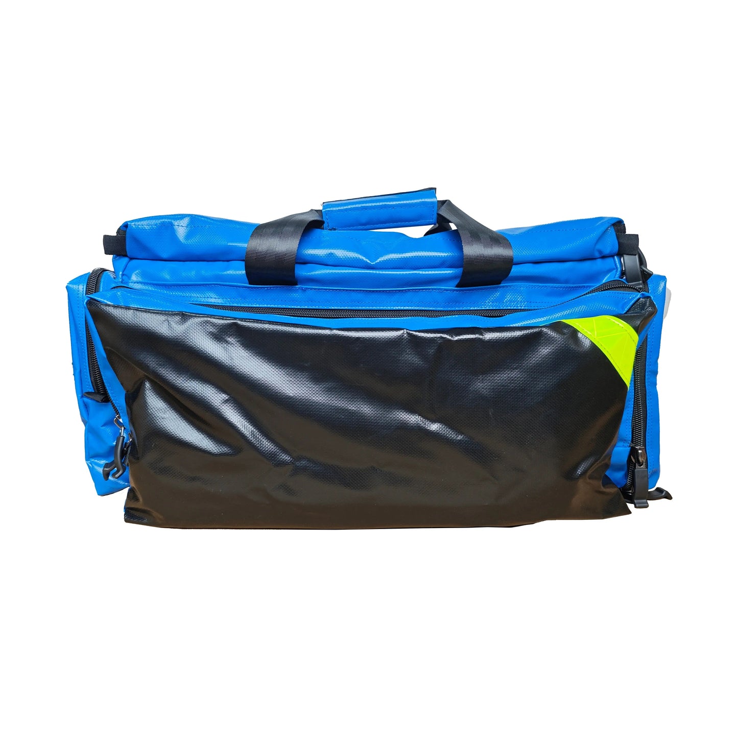LINE2design First Aid Deluxe EMS Oxygen Medical Bag, All Impervious Fully Padded with Shoulder Straps & Yellow Trim - Royal Blue