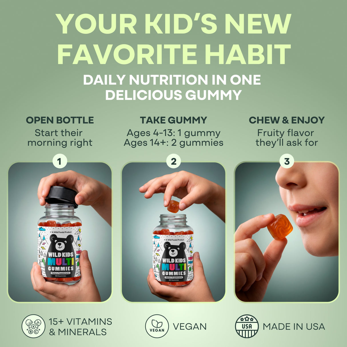 Wild Kids Multivitamin Gummies – Growth Support For Strong & Healthy Kids