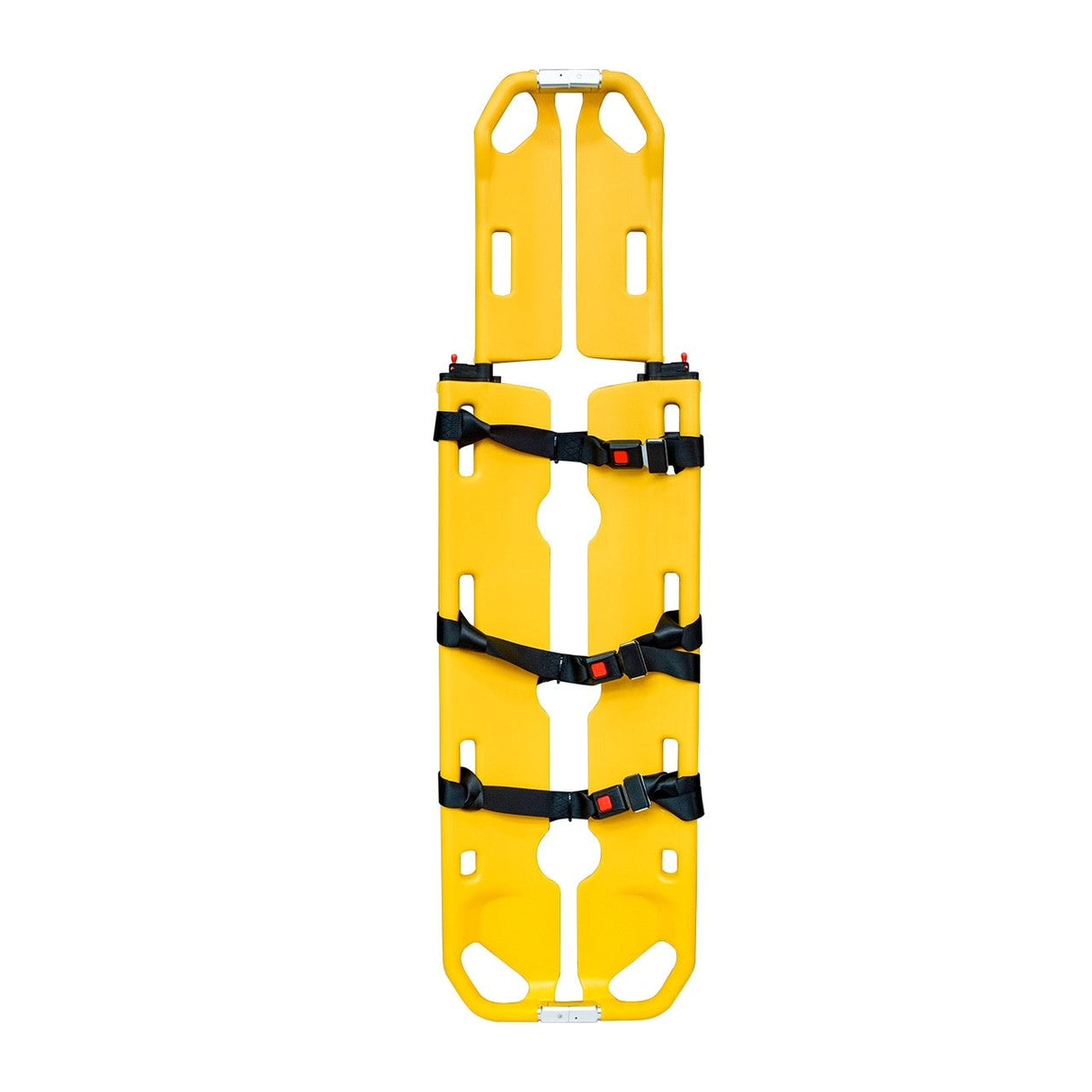LINE2design Emergency Scoop Stretcher Lighweight Adjustable Medical Immobilization Transportation with Patient Restraint Straps - Yellow