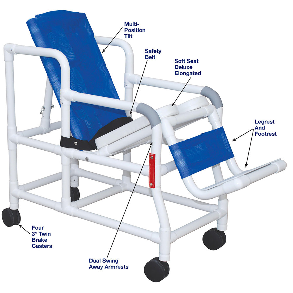 MJM International 193-TIS-PED Pediatric Tilt Reclining Shower Chair