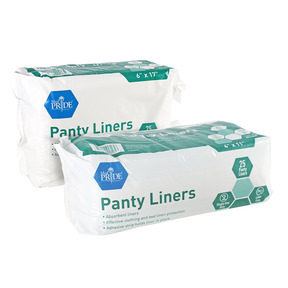 MedPride Premium Ultra Absorbent Panty Liners - 21 gram, 4" x 11" - 10 Pack of 25 (250 Count)
