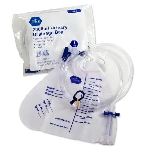 MedPride Urinary Drainage Bags, 2000ml, Sterile - 20 Bags
