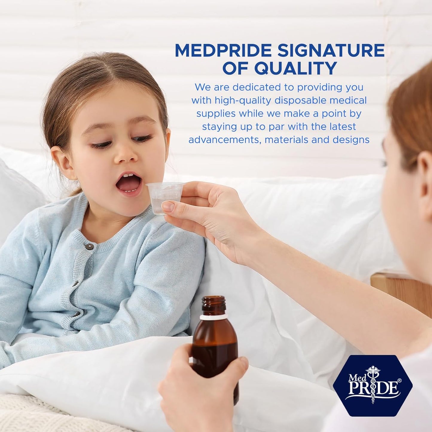 MedPride Medicine Cups Transparent Graduated 1oz. - 5 Sleeves, Bag of 100 (Total of 5000)