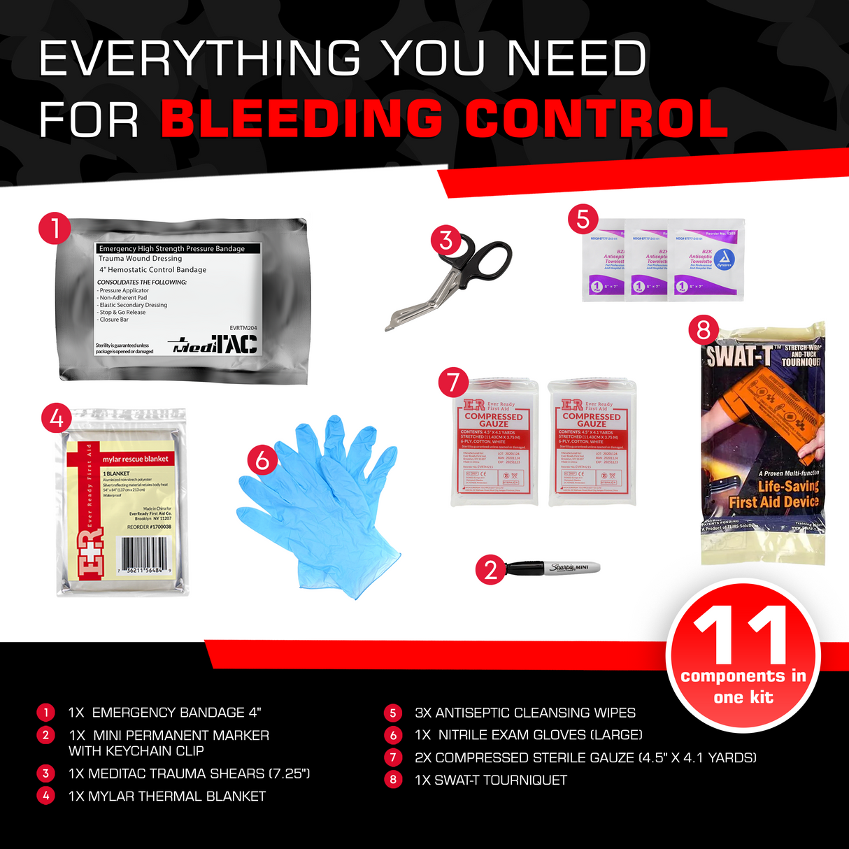 Basic Bleeding Control Kit with SWAT-T Tourniquet