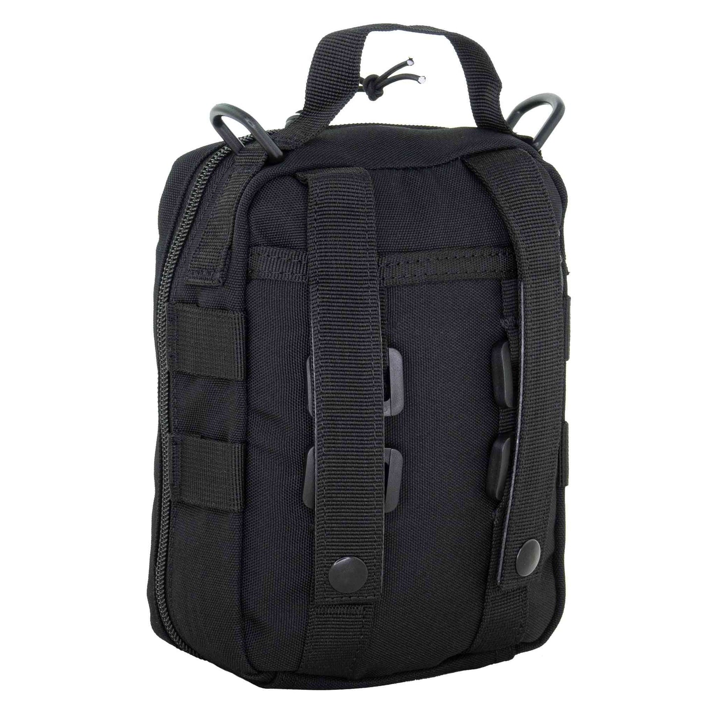 LINE2design MOLLE Pouch, Emergency Medical, Trauma Bag, Gunshot Bag for First Aid (IFAK), Utility Pouch, includes USA Patch - Black