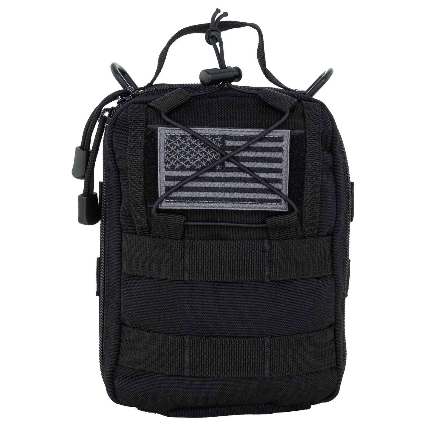 LINE2design MOLLE Pouch, Emergency Medical, Trauma Bag, Gunshot Bag for First Aid (IFAK), Utility Pouch, includes USA Patch - Black