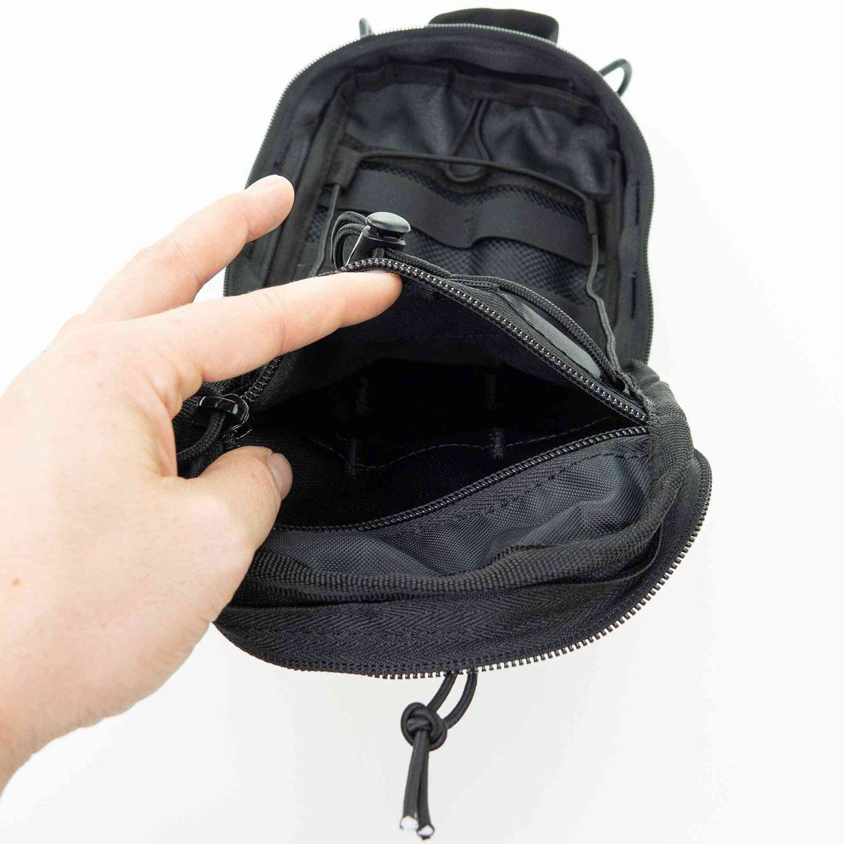 LINE2design MOLLE Pouch, Emergency Medical, Trauma Bag, Gunshot Bag for First Aid (IFAK), Utility Pouch, includes USA Patch - Black