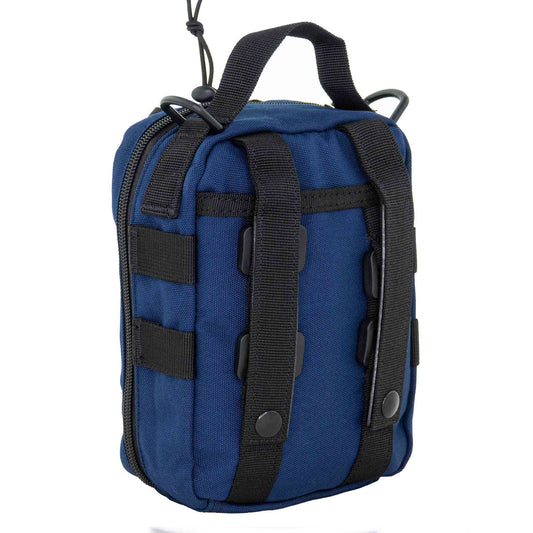 LINE2design MOLLE Pouch, Emergency Medical, Trauma Bag, Gunshot Bag for First Aid (IFAK), Utility Pouch, includes USA Patch - Navy
