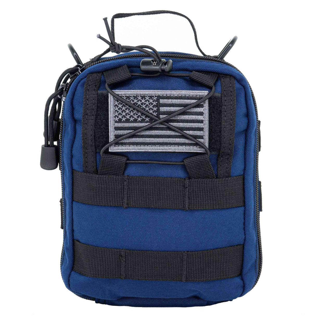 LINE2design MOLLE Pouch, Emergency Medical, Trauma Bag, Gunshot Bag for First Aid (IFAK), Utility Pouch, includes USA Patch - Navy