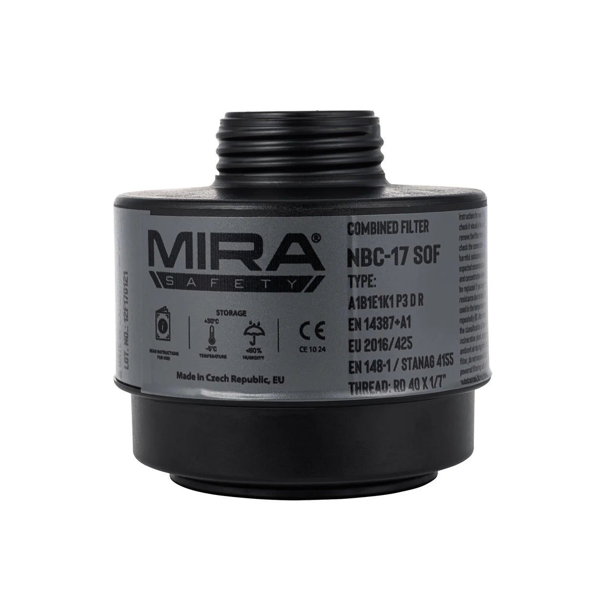 NBC-17 SOF 40mm CBRN Gas Mask Filter – NATO Thread | 10-Year Shelf Life | P3+A2B1E1K1 Protection