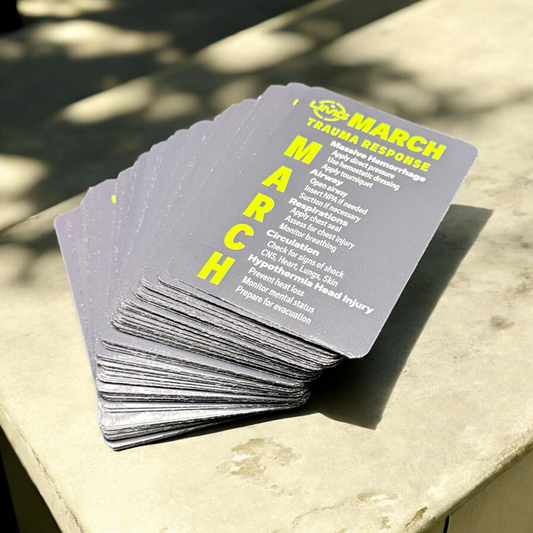 UMG x ONE SHEAR® MARCH Medical Response Label – 4” Tall Vinyl Decal for Trauma Kits