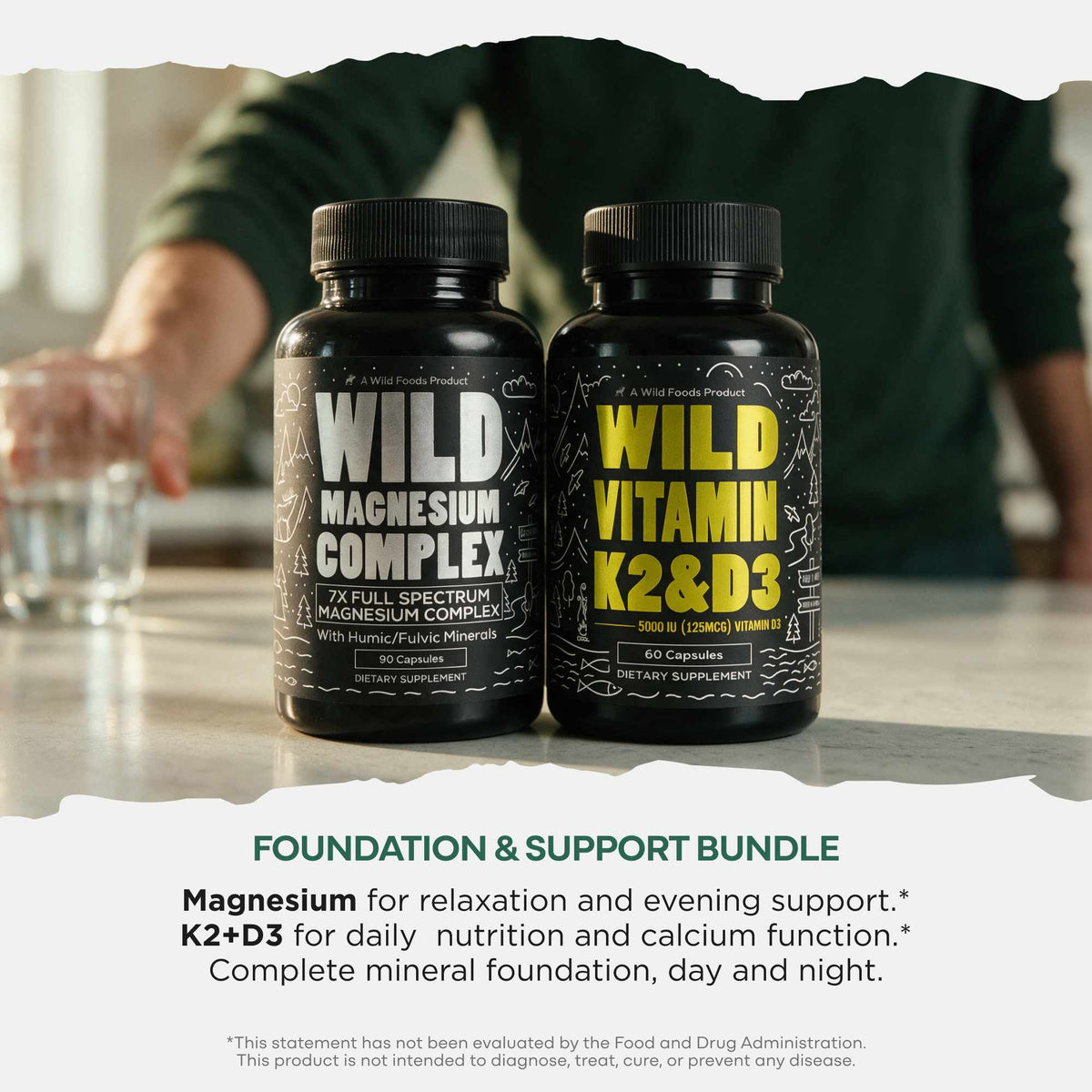 Power Bundle: Magnesium + Vitamin K2 & D3 with Pepper Extract