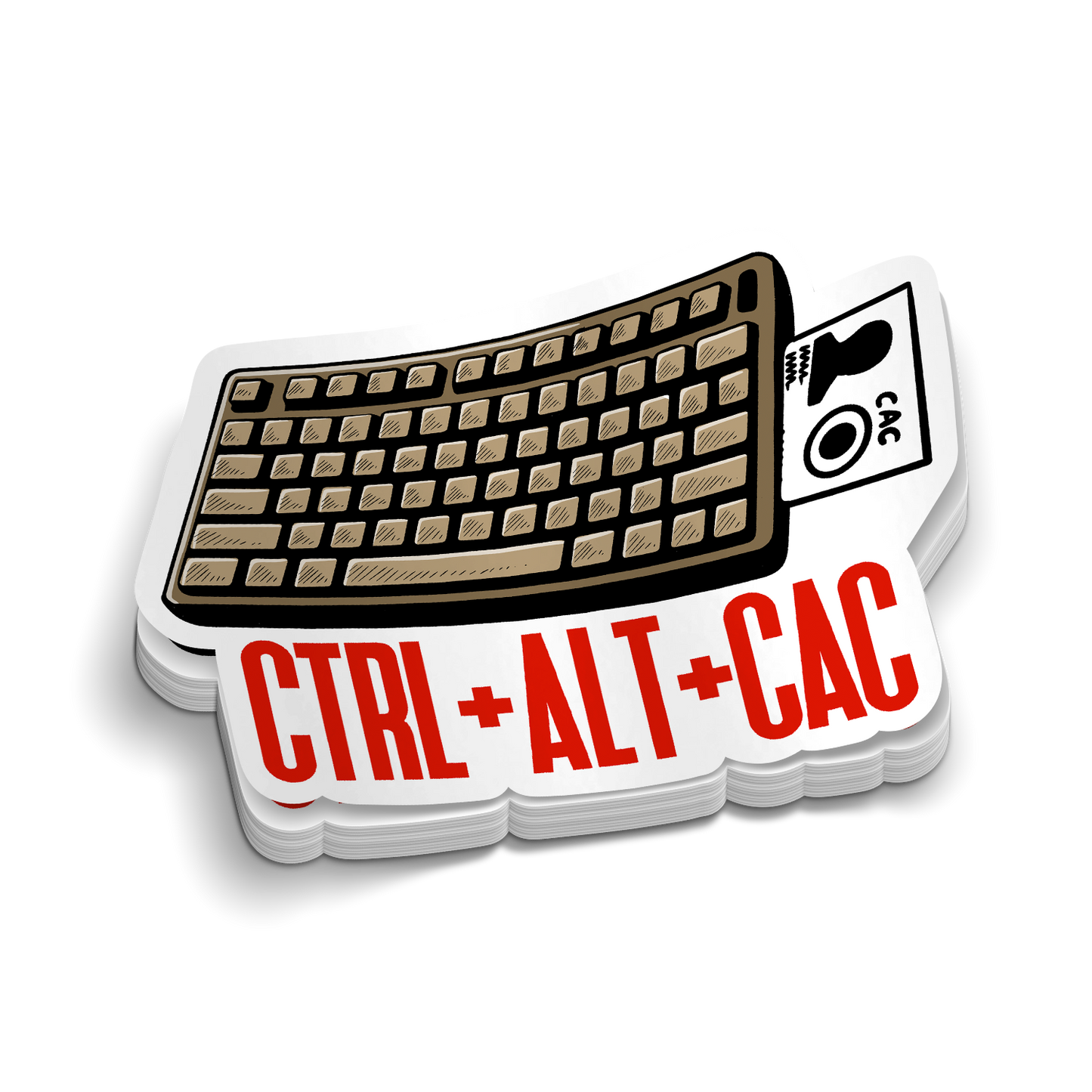 Ctrl-Alt-CAC | Funny Military Stickers