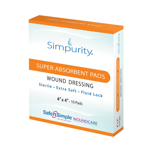 Safe N Simple Simpurity Super Absorbent Pad Wound Dressing (160 Count)