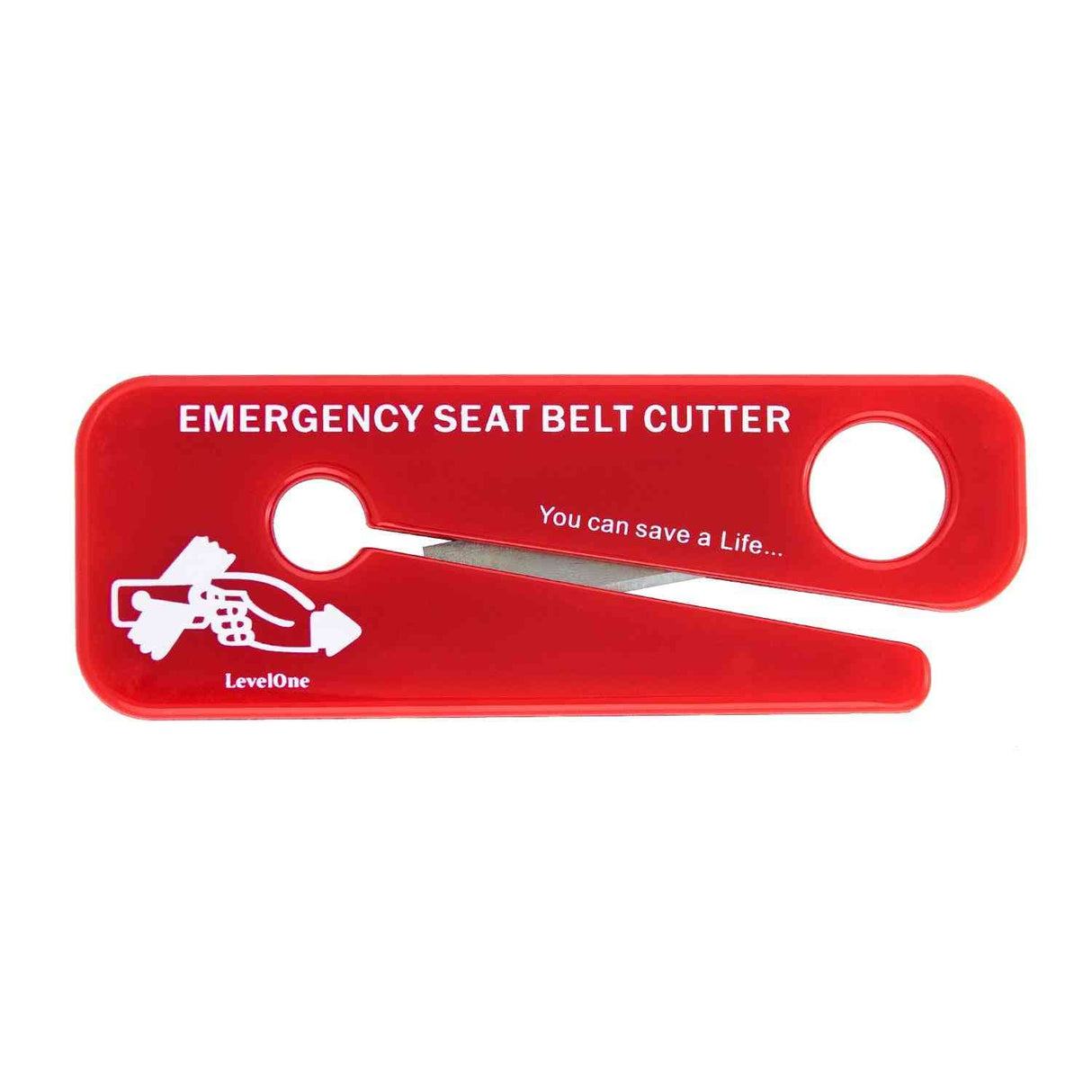 LINE2design Emergency Seat Belt Cutters Rescue Lifesaver, EMS Tools - Red 4-Pack
