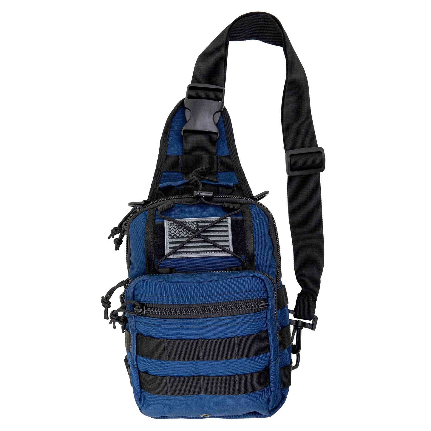 LINE2design Sling Backpack, Bleeding Control Sling Bag, Over The Shoulder Sling Backpack, MOLLE Bag for First Aid Day Pack - Navy