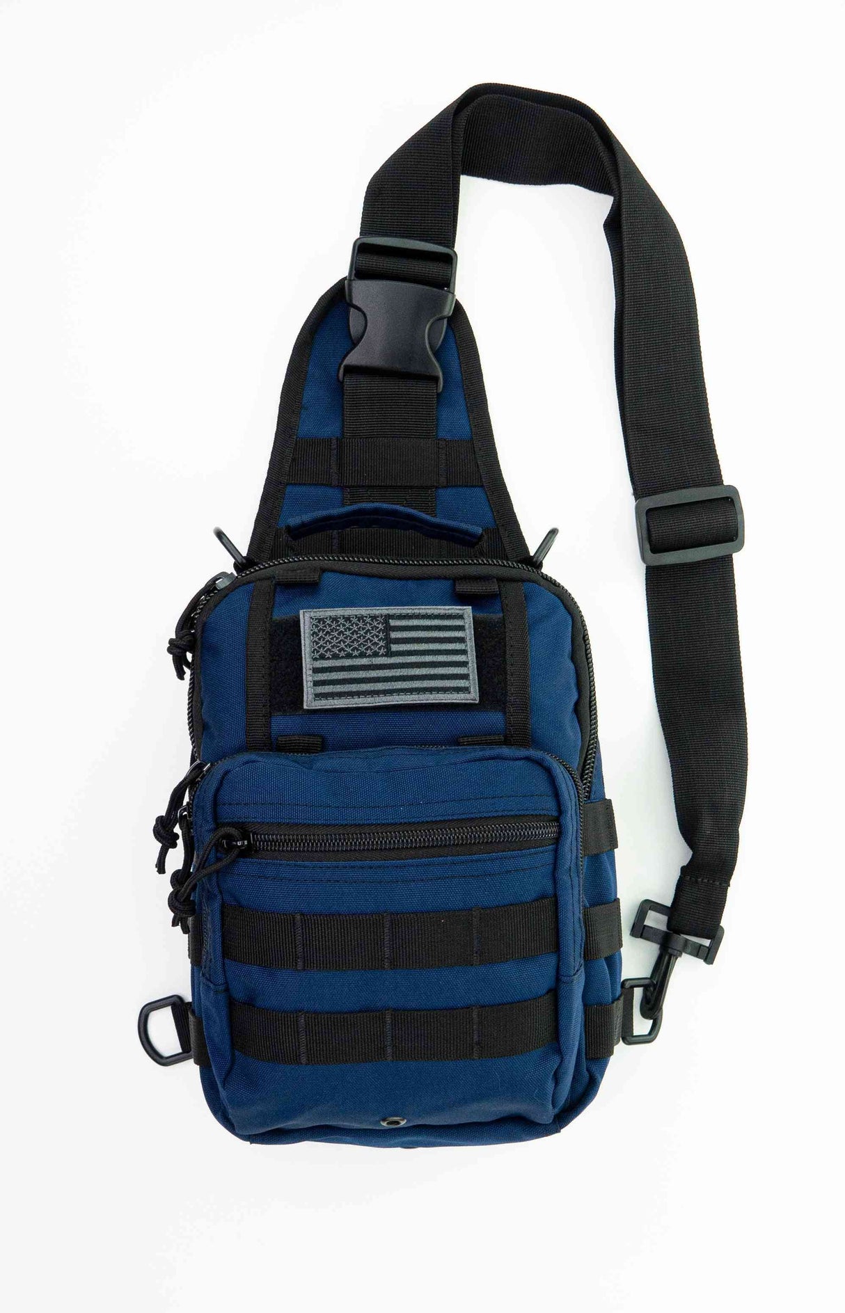LINE2design Sling Backpack, Bleeding Control Sling Bag, Over The Shoulder Sling Backpack, MOLLE Bag for First Aid Day Pack - Navy