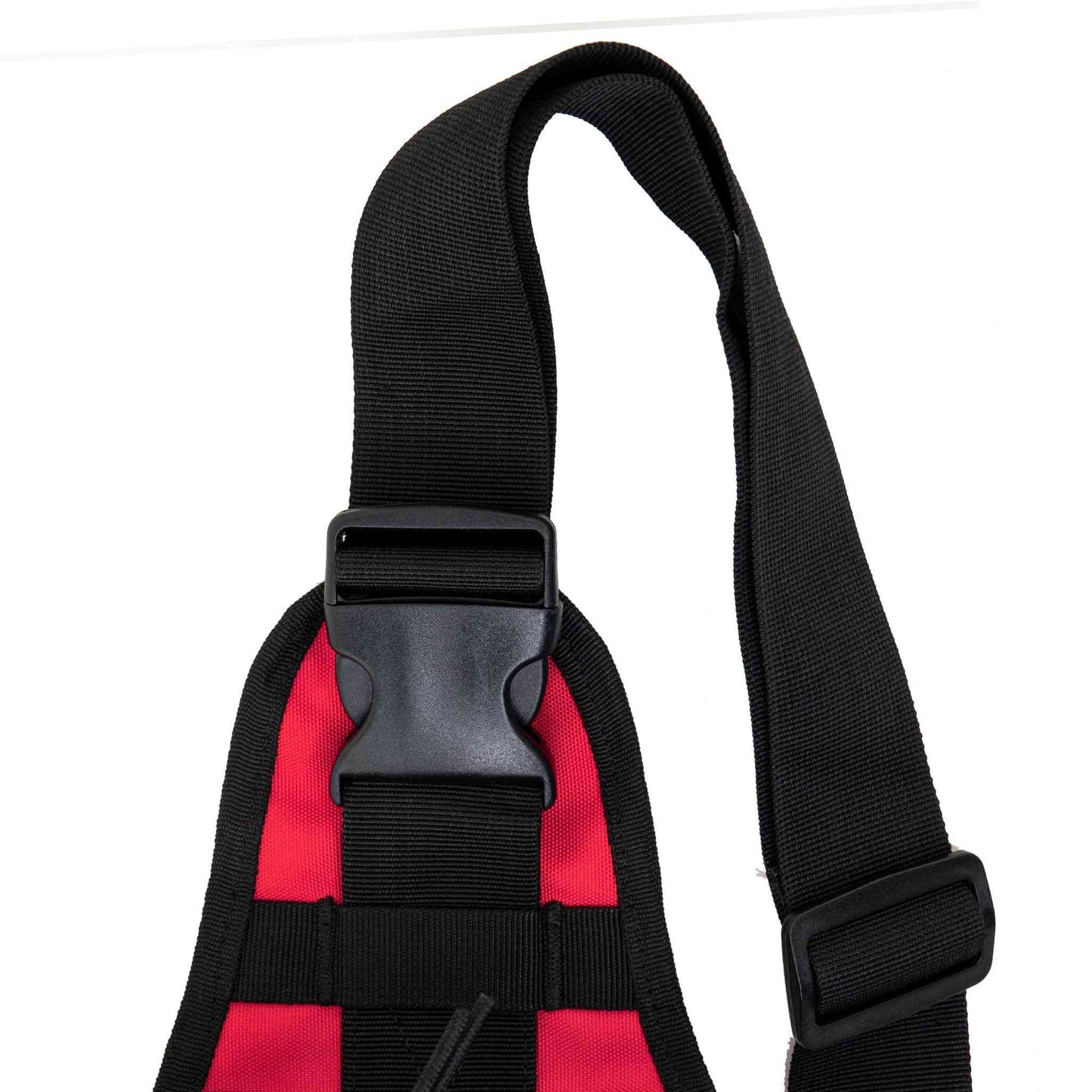LINE2design Sling Backpack, Bleeding Control Sling Bag, Over The Shoulder Sling Backpack, MOLLE Bag for First Aid Day Pack - Red
