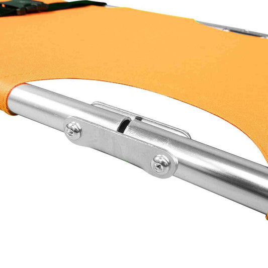 LINE2design EMS Emergency Medical Fold Away Stretcher Portable Flat Folding Equipment - Orange