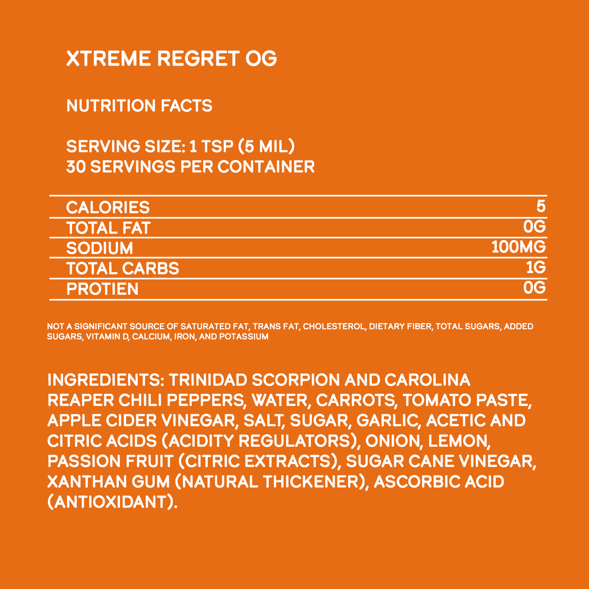 Xtreme Regret Hot Sauce