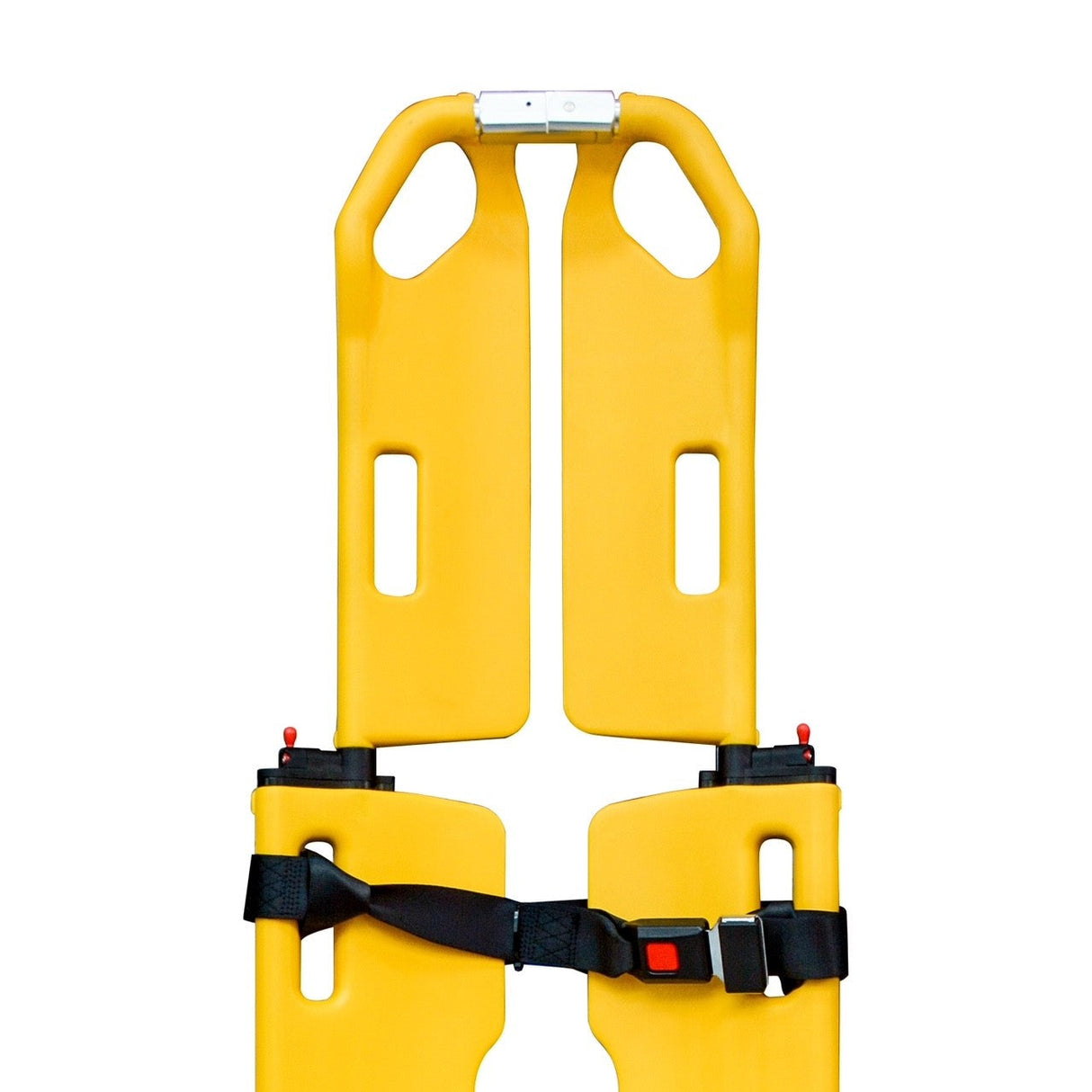 LINE2design Emergency Scoop Stretcher Lighweight Adjustable Medical Immobilization Transportation with Patient Restraint Straps - Yellow