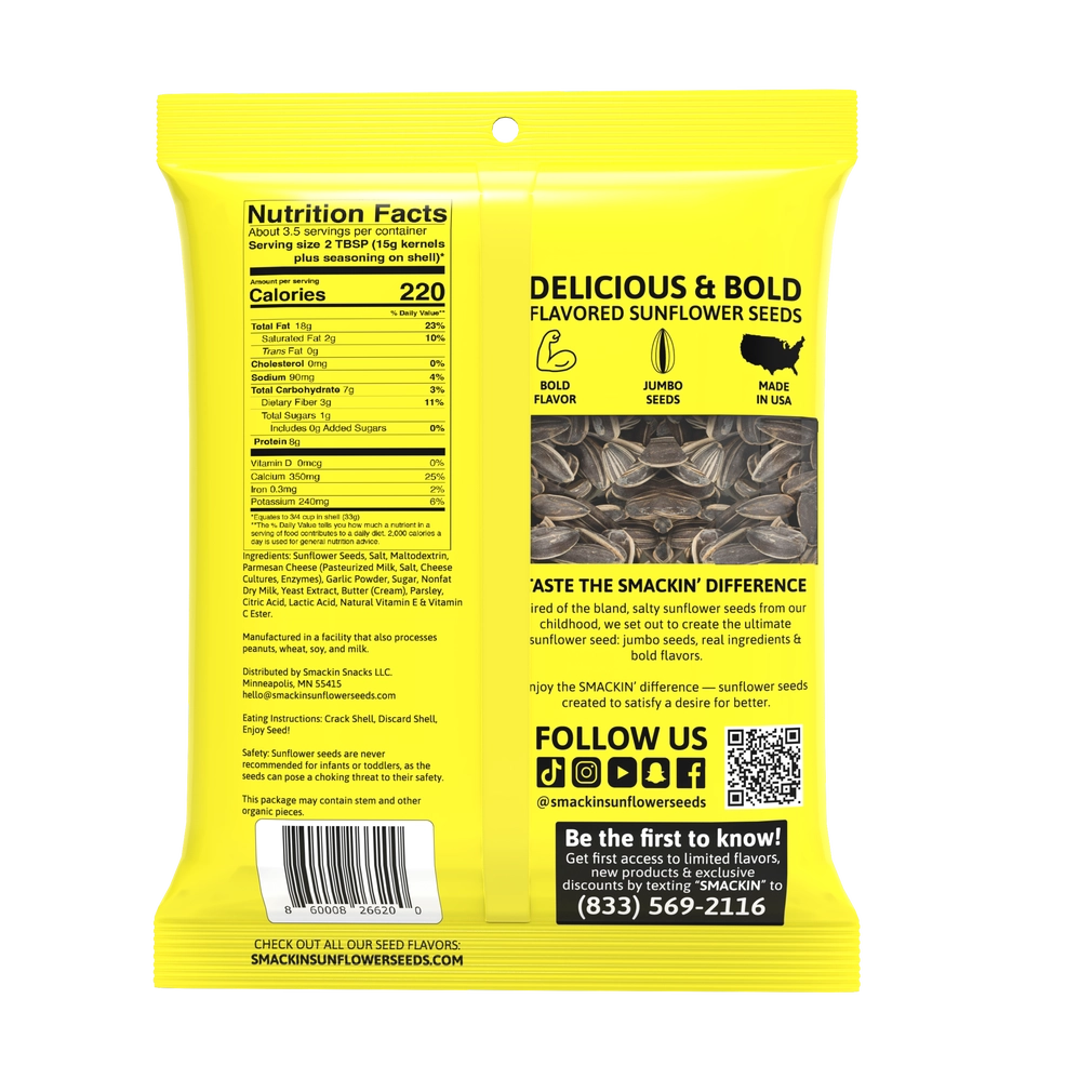 Smackin' Garlic Parmesan Sunflower Seeds