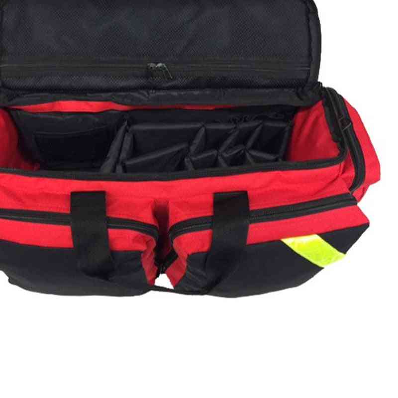 First Aid Deluxe Medical Oxygen Bag - Fully Padded with Shoulder Straps and Yellow Trim